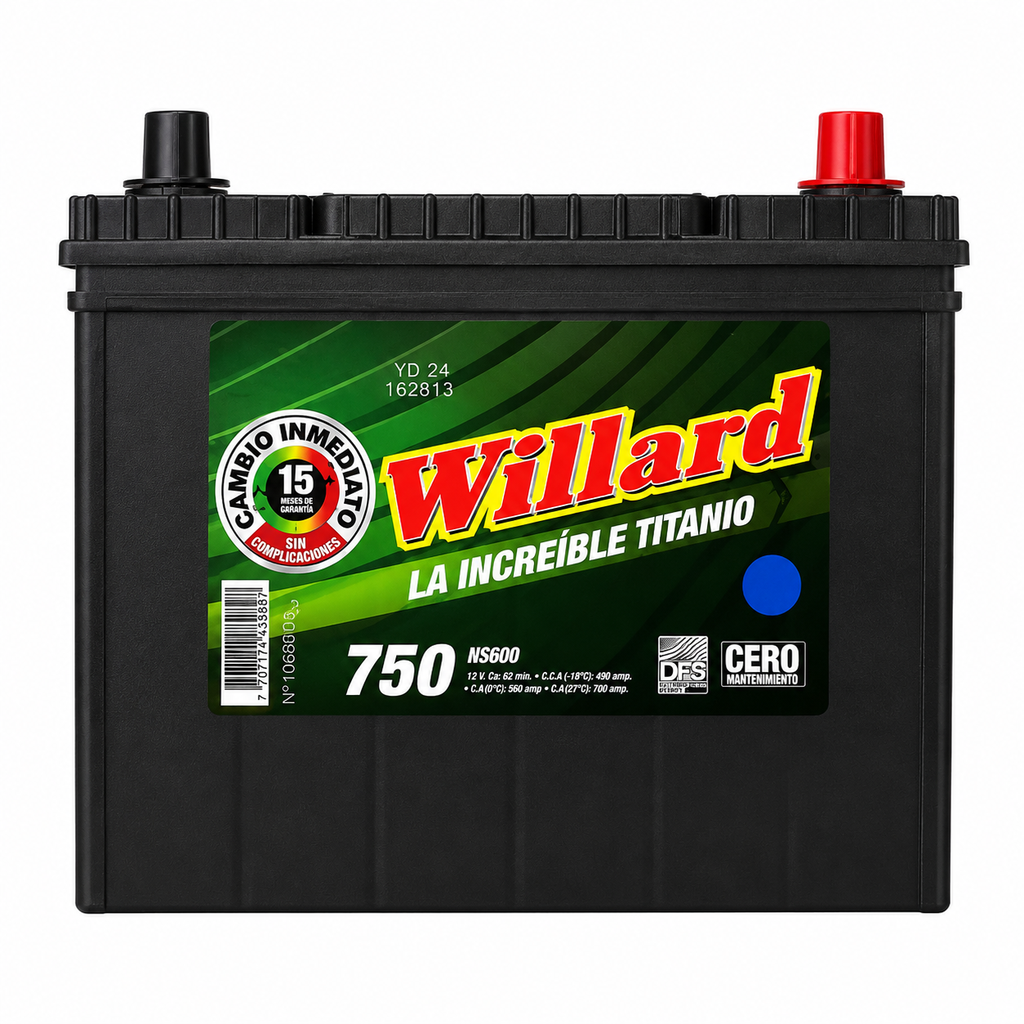[NS60D750] BATERÍA WILLARD®NS60D750